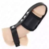 Kink – Anneau de cage à pénis en cuir avec sangle réglable de séparation des balles revêtueuse – vue 3 – BDSM & fétichisme