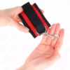 Kink – Appareils-poignets à crochet et boucle en nylon rouge-noir modèle 2 réglable 18-35 cm x 6 cm – vue 4 – BDSM & fétichisme