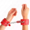 Kink – Appareils-poignets fins rouge ajustables 21-33 cm – BDSM & fétichisme