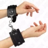 Kink – Appareils-poignets verrouillables dungeon noir ajustables 21-28 cm x 5,5 cm – BDSM & fétichisme