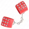 Kink – Appui-poignets avec bouton-pression rouge réglable 19-24 cm x 5,5 cm – vue 3 Kink – Appui-poignets avec bouton-pression rouge réglable 19-24 cm x 5,5 cm – vue 3 – BDSM & fétichisme