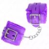 Kink – Appui-poignets doublés de fourrure avec trous carrés et ceinture réglable 17-29 cm x 6 cm – vue 3 – BDSM & fétichisme