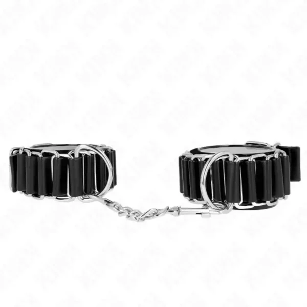 Kink – Appui-poignets fins comme charnières noir réglable 16-22 cm x 3,5 cm – vue 2 – BDSM & fétichisme