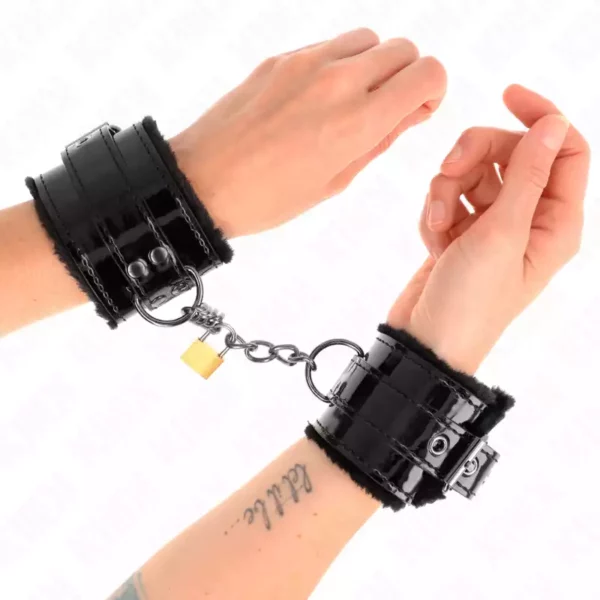 Kink – Appui-poignets légers avec verrou en cuivre réglable 17-29 cm x 5,5 cm – BDSM & fétichisme