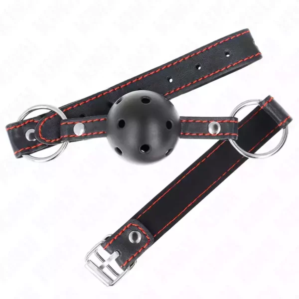 Kink – Bag-balle creux dur noir modèle 2 65 x 2,5 cm – vue 2 Kink – Bag-balle creux dur noir modèle 2 65 x 2,5 cm – vue 2 – BDSM & fétichisme