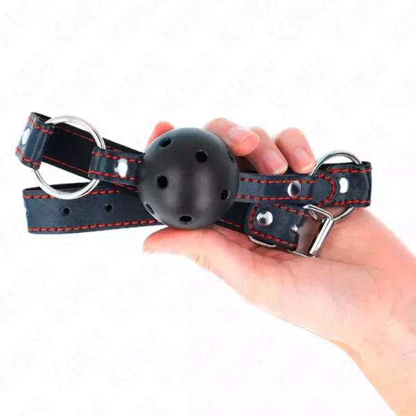 Kink – Bag-balle creux dur noir modèle 2 65 x 2,5 cm – vue 3 Kink – Bag-balle creux dur noir modèle 2 65 x 2,5 cm – vue 3 – BDSM & fétichisme