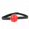 Kink – Bâillon à boule simplicité rouge respirant 4,5 cm 62 x 1,5 cm – BDSM & fétichisme