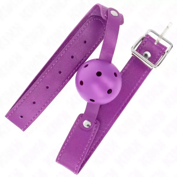 Kink – Balle respirant violet 4,5 cmgag 65 x 2,5 cm – vue 2 – BDSM & fétichisme