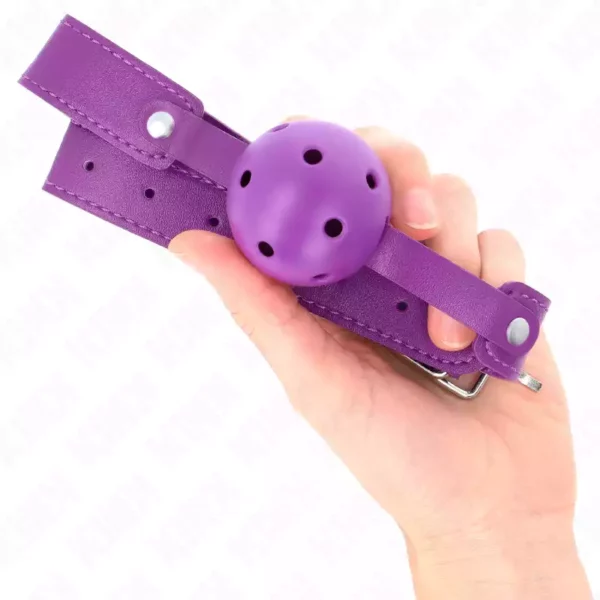 Kink – Balle respirant violet 4,5 cmgag 65 x 2,5 cm – vue 4 – BDSM & fétichisme