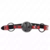 Kink – Boule en cuir brillant 4,5 cm bag 63,5 x 2 cm ajustable 41 x 59 cm – BDSM & fétichisme