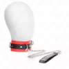 Kink – Collier avec ceinture 65 cm avec sangle rouge 54 x 4,5 cm – BDSM & fétichisme