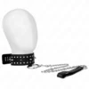 Kink – Collier avec laisse 65 cm avec clous argentés modèle 1 ajustable 36-43 cm x 5 cm – BDSM & fétichisme