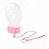 Kink – Collier avec laisse 65 cm avec restrictions rose 36-42 cm x 5,5 cm – BDSM & fétichisme