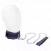Kink – Collier court en dentelle de velours avec ceinture 105 cm avec garniture en nylon 44 x 5,5 cm – BDSM & fétichisme