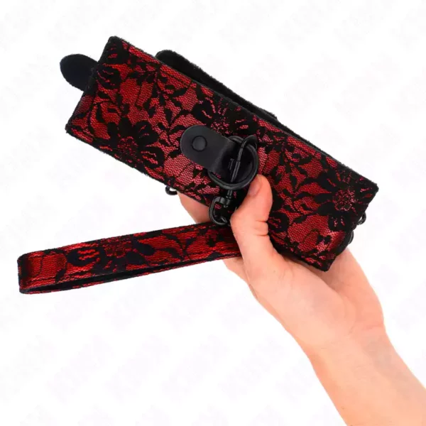 Kink – Collier dentelle avec ceinture avec ceinture en cuir vrai 105 cm / 44 x 5,5 cm – vue 4 Kink – Collier dentelle avec ceinture avec ceinture en cuir vrai 105 cm / 44 x 5,5 cm – vue 4 – BDSM & fétichisme