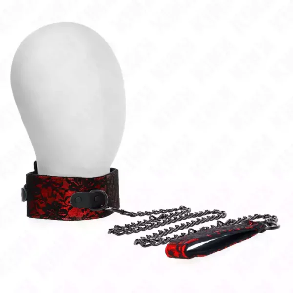 Kink – Collier dentelle avec ceinture avec ceinture en cuir vrai 105 cm / 44 x 5,5 cm – vue 5 Kink – Collier dentelle avec ceinture avec ceinture en cuir vrai 105 cm / 44 x 5,5 cm – vue 5 – BDSM & fétichisme