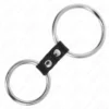 Kink – Double anneau pénis en métal de 3,7 cm à 5 cm relie par sangle en cuir modèle 2 – vue 4 – BDSM & fétichisme