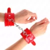 Kink – Manchettes brillantes rouge ajustables 23-33 cm – BDSM & fétichisme