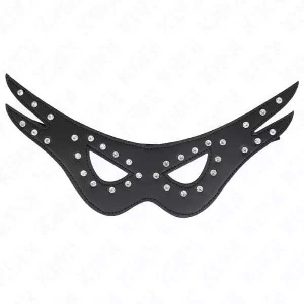 Kink – Masque sexy en cuirette modèle 2 27 x 13 cm – vue 2 Kink – Masque sexy en cuirette modèle 2 27 x 13 cm – vue 2 – BDSM & fétichisme