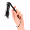 Kink – Mini fouet en silicone avec 6 billes noires 26 cm – BDSM & fétichisme