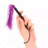 Kink – Mini fouet en silicone avec 6 billes violes 26 cm – BDSM & fétichisme