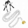 Kink – Pinces à téléton chaîne avec pendentif corne 30 cm – BDSM & fétichisme
