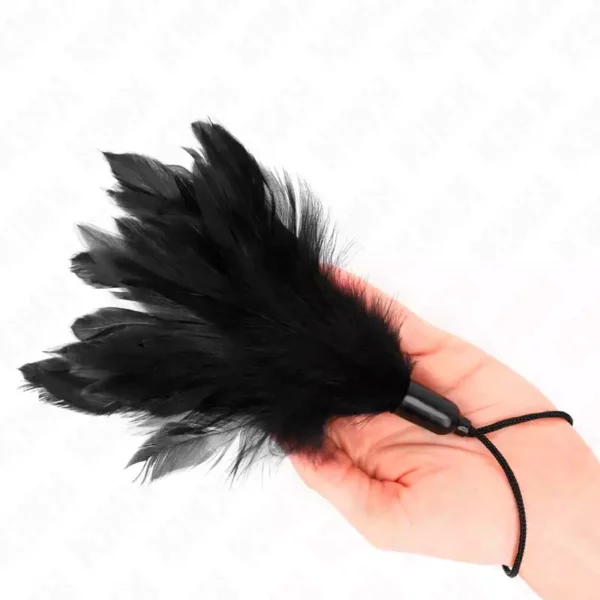 Kink – Plumes chacouillées avec manche corde base plastique 15 cm – BDSM & fétichisme