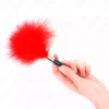 Kink – Plumes chacoules en métal rouge or 18 cm – BDSM & fétichisme