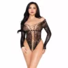 Leg Avenue – 89370 teddy en résille et dentelle noir – Lingerie sexy