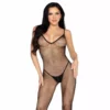 Leg Avenue – 89375 bodyscocking résille noir sans entrejambe – Lingerie sexy
