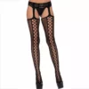 Leg Avenue – Bas filet et jarratière noir – Lingerie sexy