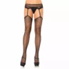 Leg Avenue – Bas net sans silicone auto-adhésif supérieur – Lingerie sexy