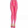 Leg Avenue – Bas opaques sans bretelles et sans couture rose fluo – Lingerie sexy