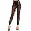 Leg Avenue – Bas opaques sans couture avec découpe aux pieds noirs – Lingerie sexy