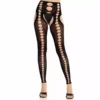 Leg Avenue – Bas opaques sans couture et sans bretelles noirs – Lingerie sexy