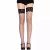 Leg Avenue – Bas résille et dentelle noire – Lingerie sexy