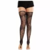 Leg Avenue – Bas sans pieds en dentelle florale noir – Lingerie sexy