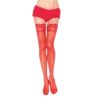 Leg Avenue – Collant rouge avec dentelle auto-adhésive – Lingerie sexy