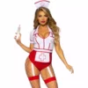 Leg Avenue – Costume d'infirmière sexy rouge/blanc – Déguisements sexy