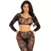 Leg Avenue – Ensemble haut court et collants – Lingerie sexy