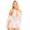 Leg Avenue – Ensemble mini robe et gants blanc – Lingerie sexy
