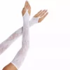 Leg Avenue – Gants chauffants extra longs en dentelle florale blancs – Lingerie sexy