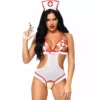 Leg Avenue – Nurse teddy ouvert crothless – Déguisements sexy