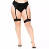 Leg Avenue – Plus lycra sheer 2 tons cuisses hautes avec couture arrière et talon cubain – vue 3 Leg Avenue – Plus lycra sheer 2 tons cuisses hautes avec couture arrière et talon cubain – vue 3 – Lingerie sexy
