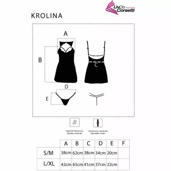Livco Corsetti Fashion – Krolina lc 90734 chemise + string noir – vue 4 Livco Corsetti Fashion – Krolina lc 90734 chemise + string noir – vue 4 – Lingerie sexy