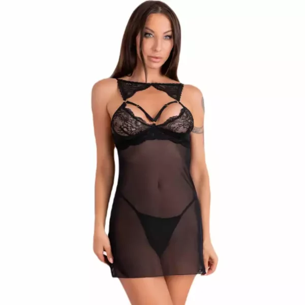 Livco Corsetti Fashion – Krolina lc 90734 chemise + string noir Livco Corsetti Fashion – Krolina lc 90734 chemise + string noir – Lingerie sexy
