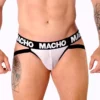 Macho Underwear – Mx26x1 jock grid blanc – Lingerie homme