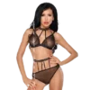 Me-Seduce – Dotty ensemble deux pièces noir – Lingerie sexy