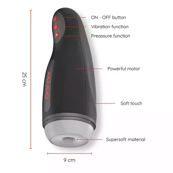 Oninder – Masturbateur rechargeable pour homme seoul 10 vitesses - application gratuite – vue 2 – Sextoys