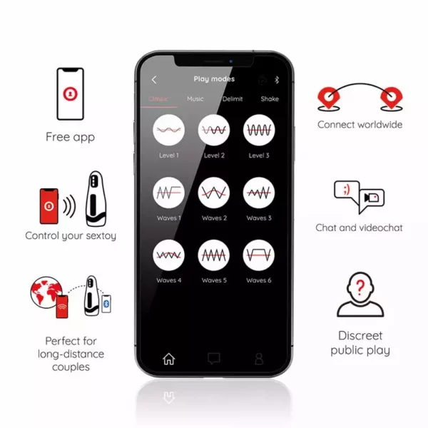 Oninder – Masturbateur rechargeable pour homme seoul 10 vitesses - application gratuite – vue 3 – Sextoys